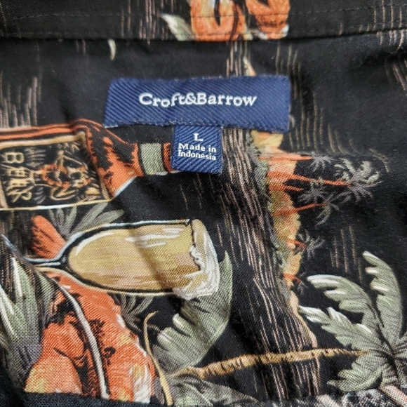 🤴👔🌴🥥🍺 Croft & Barrow Tropical Shirt - Picture 2 of 16
